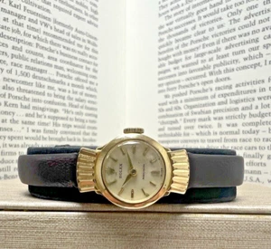 Ladies Vintage ROLEX Yellow Gold Antique Cocktail Diamond Dress Watch Orchid - Picture 1 of 10