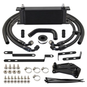 14 Rows AN8 Oil Cooler Kit For VW Audi Golf GTI /R MK5 MK6 VAG DQ200 DQ250 DSG - Picture 1 of 11