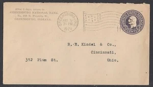Estados Unidos - 5 de mayo de 1921 Greensburg, IN Bandera Cancelar - Imagen 1 de 1