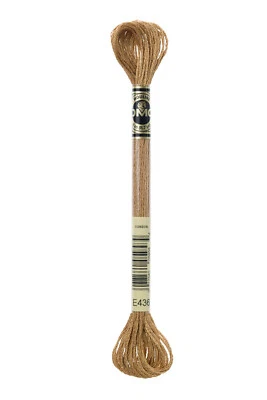 Thread Mouliné DMC Metallic 8M Col. E436 Embroidery And Point Cross - Image 1 of 2