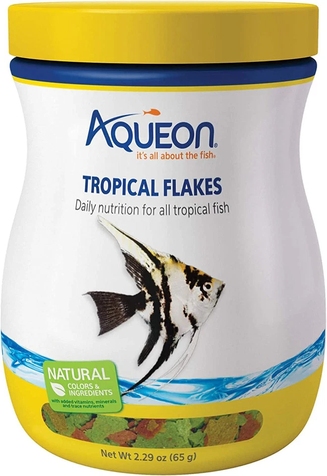 2x Aqueon Tropical Flakes Fish Food 2.29oz BLOWOUT