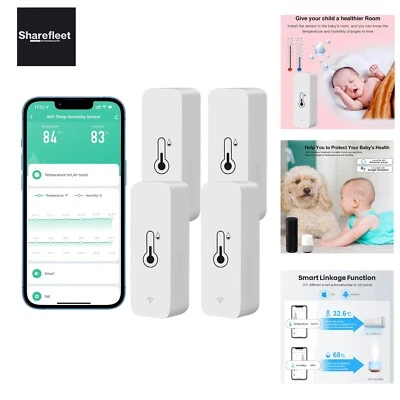 Comboss WiFi-Hygrometer Thermometer-Sensor, kabelloser Temperatur- und Feucht... - Bild 1 von 4