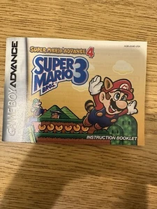 Nintendo Game Boy Advance 4 Manual Instruction Booklet GBA Super Mario Bros 3 - Picture 1 of 1