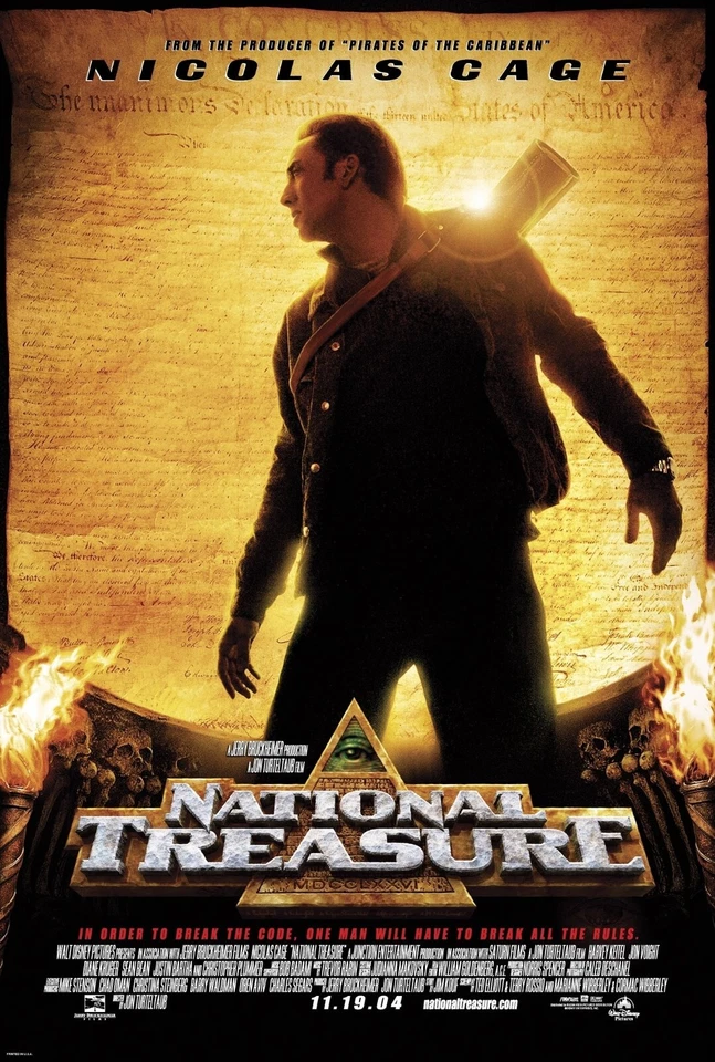 National Treasure movie poster - 11" x 17" - Nicolas Cage