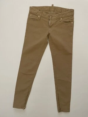 DSQUARED2 Women’s Jeans Beige Ankle Zip Size 38 - Image 1 of 4