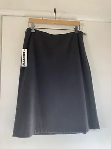 Jil Sander Gray Wool Lined A Line Skirt | 40 Corpcore Minimalism Timeless - Picture 1 of 11