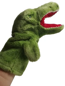 Vintage Plush Dakin San Francisco Hand Puppet Dinosaur Whimsical Cute Green - Picture 1 of 7