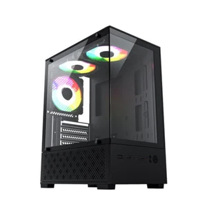 270 Degree Transparent Computer Case PC Tower For M-ATX/ITX Motherboard SSD _qe - Afbeelding 1 van 12