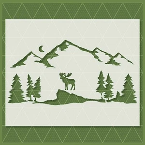 Moose Stencil – Wildlife, Forest, Nature, Outdoors, Rustic, Hunting, Animal Art - Picture 1 of 5