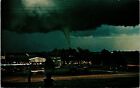 Vtg Tornado Touching Down near Lyons Kansas KS 1960s Postcard