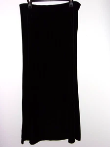 TR Bentley Vintage Velvet Skirt Womens Black Long Pull On Stretch Size - S - Picture 1 of 6