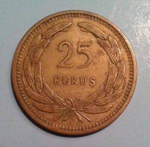 Turkey 25 Kurus coin 1949 - Picture 1 of 2