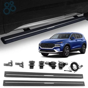 Power Running Boards for 2019-2023 Hyundai Santa Fe Electric Retractable Black - Picture 1 of 10