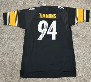 โ
 Autographed Lawrence Timmons Pittsburgh Steelers Black NFL Jersey Men XL ๐ฏ - Picture 1 of 10