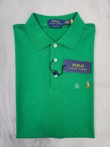 Polo Ralph Lauren Classic Fit Soft Touch Green Polo Shirt Men's Size Large New - Picture 1 of 10
