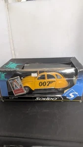 Solido Citroen 2 CV James Bond 007 "For Your Eyes Only" Yellow 1:18 Scale - Picture 1 of 14
