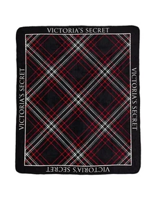 NEW Victoria’s Secret Christmas 2025 Fleece Blanket Red & Black Plaid NWT - Picture 1 of 2
