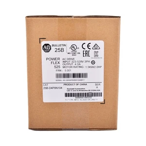 Allen-Bradley 25B-D4P0N104 NEU PowerFlex 525 1,5 kW 2 PS AC-Antrieb USA kostenlose Steuern - Bild 1 von 6