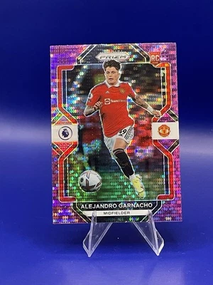 2022-23 Panini Prizm Premier League-  Garnacho purple pulsar Prizm   - Image 1 of 2