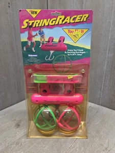 Vintage 1980er/90er Kidpower StringRacer String Racer Flying Zip Spielzeug grün pink - Bild 1 von 2