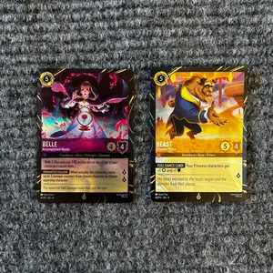 Lorcana Magical Places Promo Belle Accomplished Mystic AND Beast Gracious Prince - Picture 1 of 14
