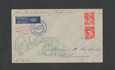 Belgien Brief Raketenpost  -  Jupiter P.26  -  1935 - Bild 1 von 2