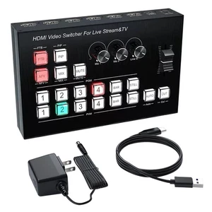4K 4 CH HDMI Przełącznik wideo Kamera Stacja strumieniowa na żywo Nagrywanie wideo Przechwytywanie - Zdjęcie 1 z 15