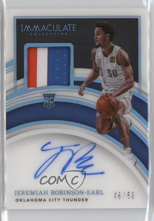 2021 Panini Immaculate /50 Jeremiah Robinson-Earl #128 RPA Rookie Patch Auto RC - Image 1 of 2