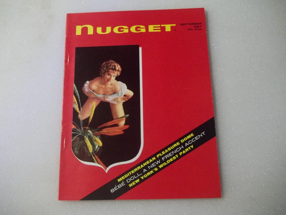 Nugget Vol. 2 #8, SEPTEMBER 1957, BRIGITTE BARDOT,DUKE ELLINGTON,TINA LOUISE - Image 1 of 4