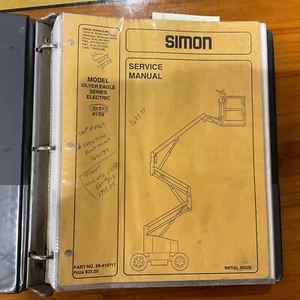 SIMON 32/21 41/24 SERVICE SHOP REPAIR MANUAL & PARTS BOOK CATALOG LIST Boom Lift - Bild 1 von 8