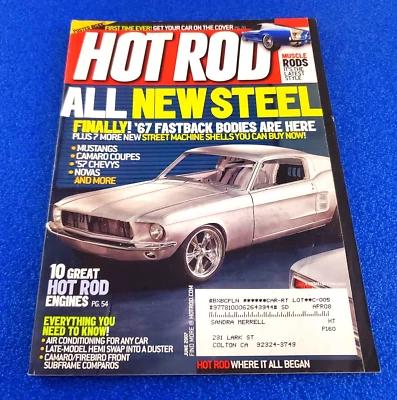 HOT ROD: ALL NEW STEEL '67 FASTBACK BODIES ARE HERE JUNE 2007 MUSTANG RESTOMOD — 第 1/4 张图片