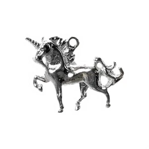 STERLING SILVER UNICORN CHARM - Picture 1 of 3