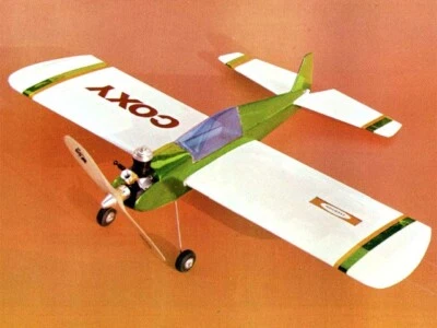 Coxy C/L Stunter .049 20" Wingspan RC Model Airplane Printed Plans & Templates - Image 1 of 2