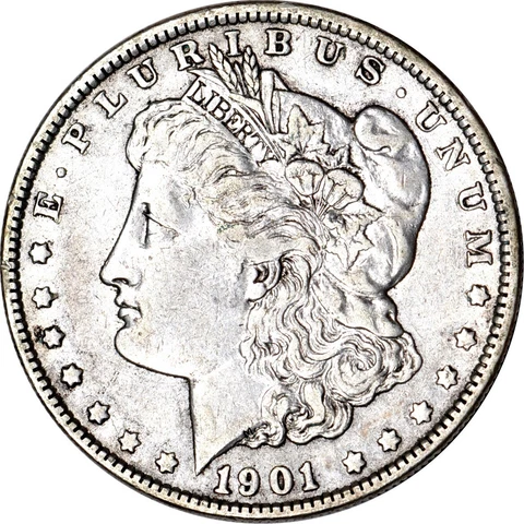 1901 $1 Morgan Silver Dollar XF K15836 Cover