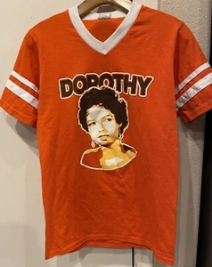 Dorothy 19th Amendment Retro V-neck Double Sided T-shirt Orange Small - Picture 1 of 3