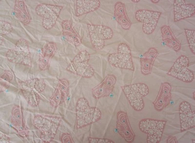 DISNEY PRINCESS TODDLER BED PINK 100%  COTTON  FITTED BOTTOM SHEET-TIARAS/HEARTS - Image 1 of 4