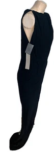 Maxi Vestido de Seda Negra con Cortina Rick Owens Talla 40 $1065.00 Nuevo con Etiquetas - Imagen 1 de 12