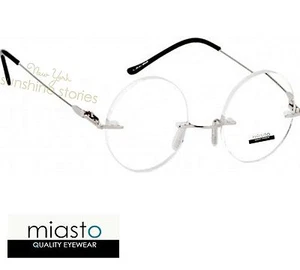 GAFAS DE LECTURA MIASTO RETRO REDONDAS LENNON PEQUEÑAS LECTORAS SIN MONTURA ESPECIFICACIONES + 1.75 - Imagen 1 de 2