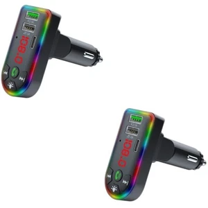 Set of 2 Auto Mp3-player UKW-Sender-Kit Kabelloses Autofeuerzeug - Bild 1 von 12