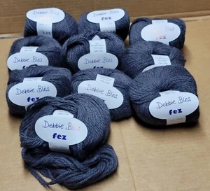 Debbie Bliss Fez x10 Charcoal 50g 109yds 85% Extra Fine Merino 15% Camel #4 Aran - Picture 1 of 8