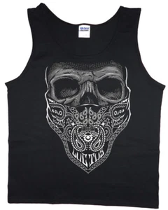 Herren Tank Top Gangster Bandana Totenkopf Design Ärmellos Tee Muskelshirt - Bild 1 von 1