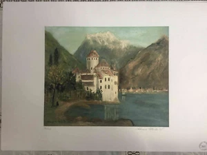 Maurice Utrillo Lithography Off Set CM 50x70 Signature Lacquered Finish. On - Picture 1 of 8