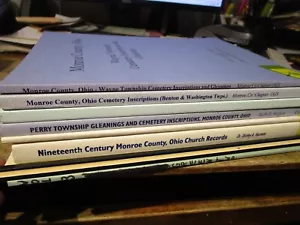 CHOICE of 1 Monroe County Ohio Cemetery Burial Records Woodsfield Genealogy Book - Picture 1 of 18