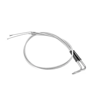 44" Stainless Steel Braided Throttle Cable Set For Harley Sportster 883 1200 XL - Picture 1 of 7