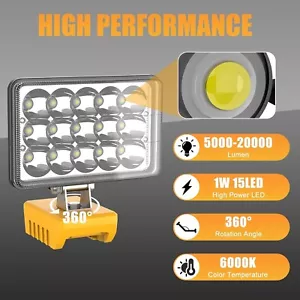 T-SUN Super Bright LED Work Lights for Dewalt 18v Battery 45W 20000LM Floodlight - Picture 1 of 8