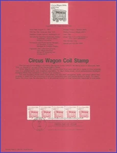 USA5 #2452 U/A SOUVENIR PAGE FDC STR5 Circus Wagon Trans - Picture 1 of 1