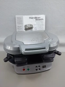 HAMILTON BEACH DUAL BREAKFAST SANDWICH MAKER 25490A - Picture 1 of 11