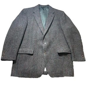 Harris Tweed Herren 100% Schottische Wolle Blazer 46 Mehrfarbig Fischgrät Sport Mantel - Bild 1 von 15