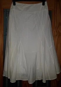 FAT FACE DESIGNER WHITE COTTON LONG SKIRT UK 8 EXCELLENT CONDITION WORN ONCE - Picture 1 of 3