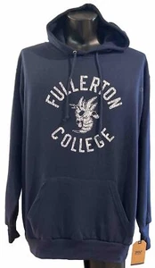 Fullerton College Hornets Hoodie Navy Size Large MV Sport CA California  NWT - Picture 1 of 17